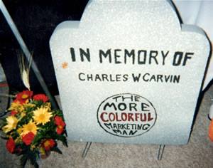 In conceiving of Ghostsurfers.com, James would not let his father be forgotten. Tombstone with flowers.