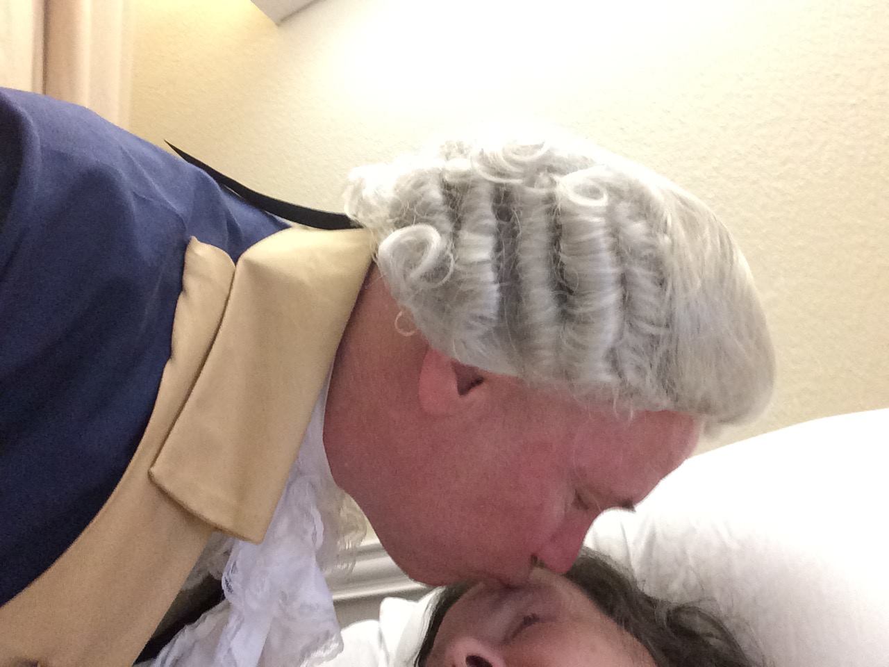 James Carvin visits his sister in a nursing home.